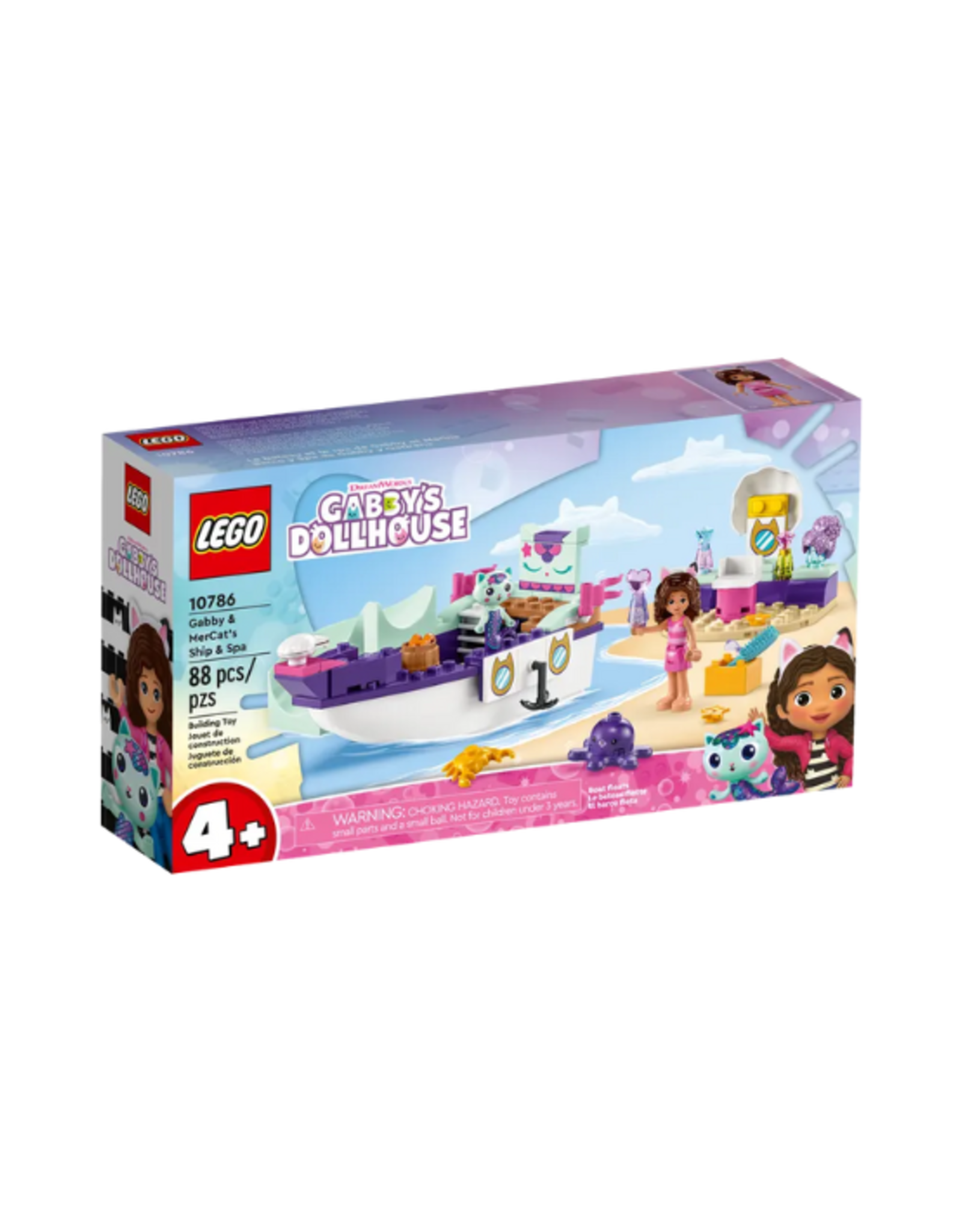 Lego Lego - Gabby's Dollhouse - 10786 - Gabby & MerCat's Ship & Spa