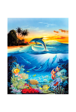 Figured Art Paint by Numbers - Frame - Dolphin Lagoon