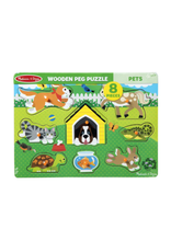 Melissa & Doug Melissa & Doug - Wooden Peg Puzzle Pets - 8pcs