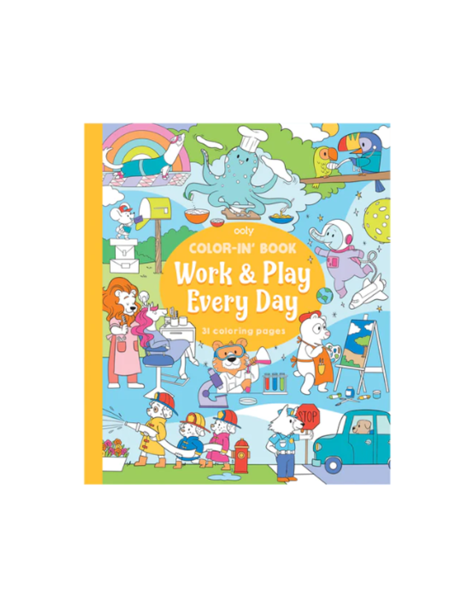 Ooly Ooly - Work & Play Every Day Color-In Book