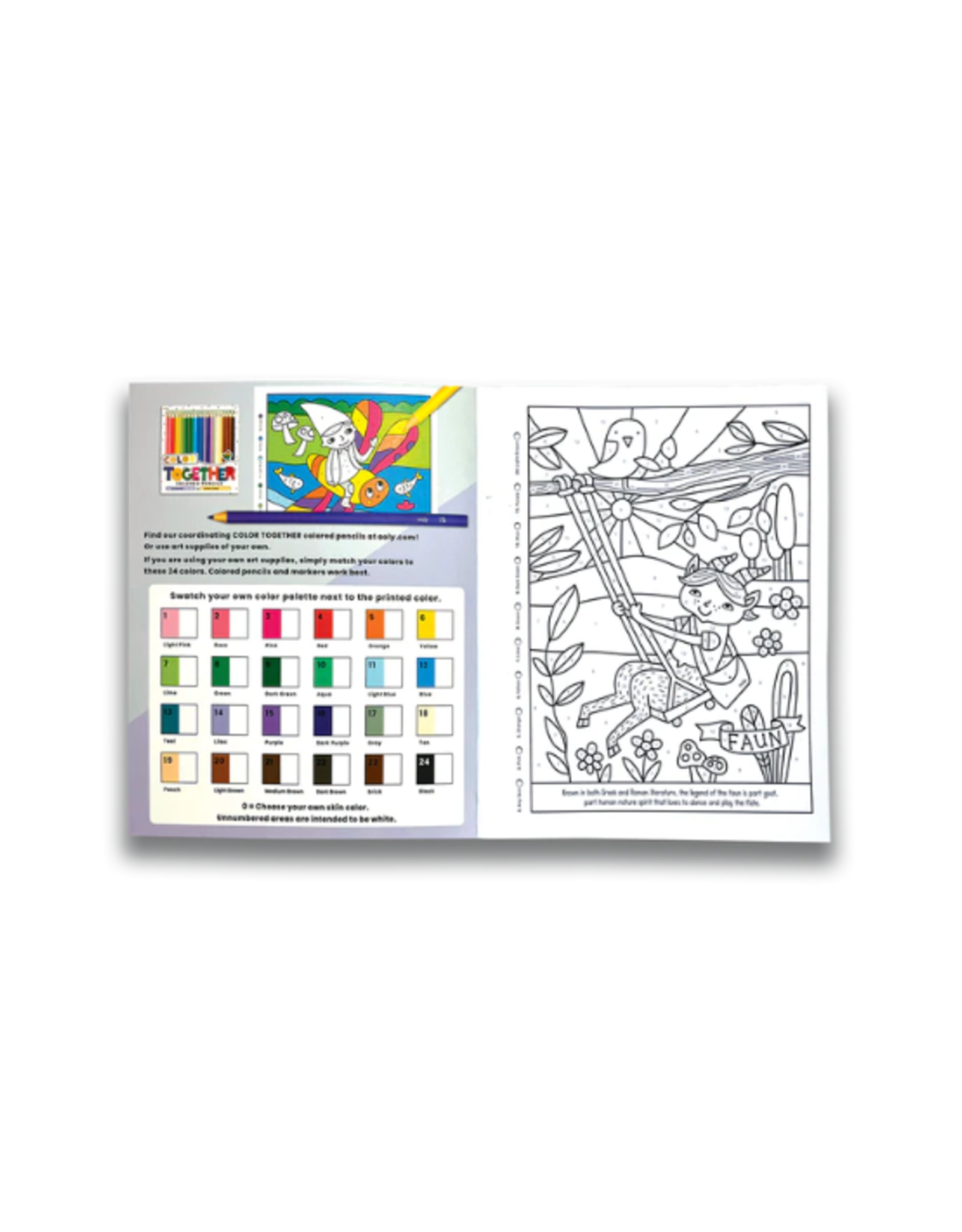 Ooly Ooly - Color By Numbers Coloring Book - Mythical Friends