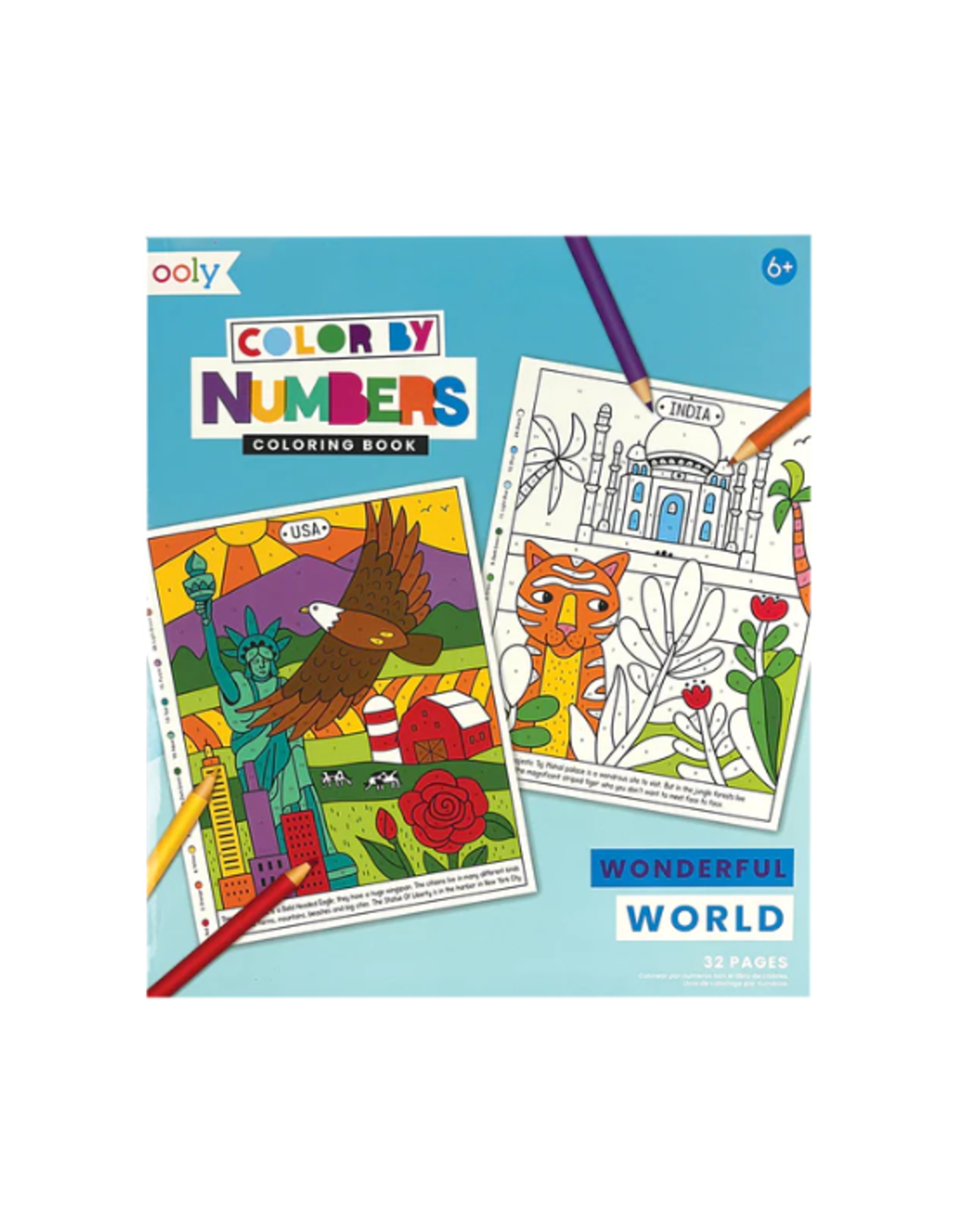 Ooly Ooly - Color By Numbers Coloring Book - Wonderful World