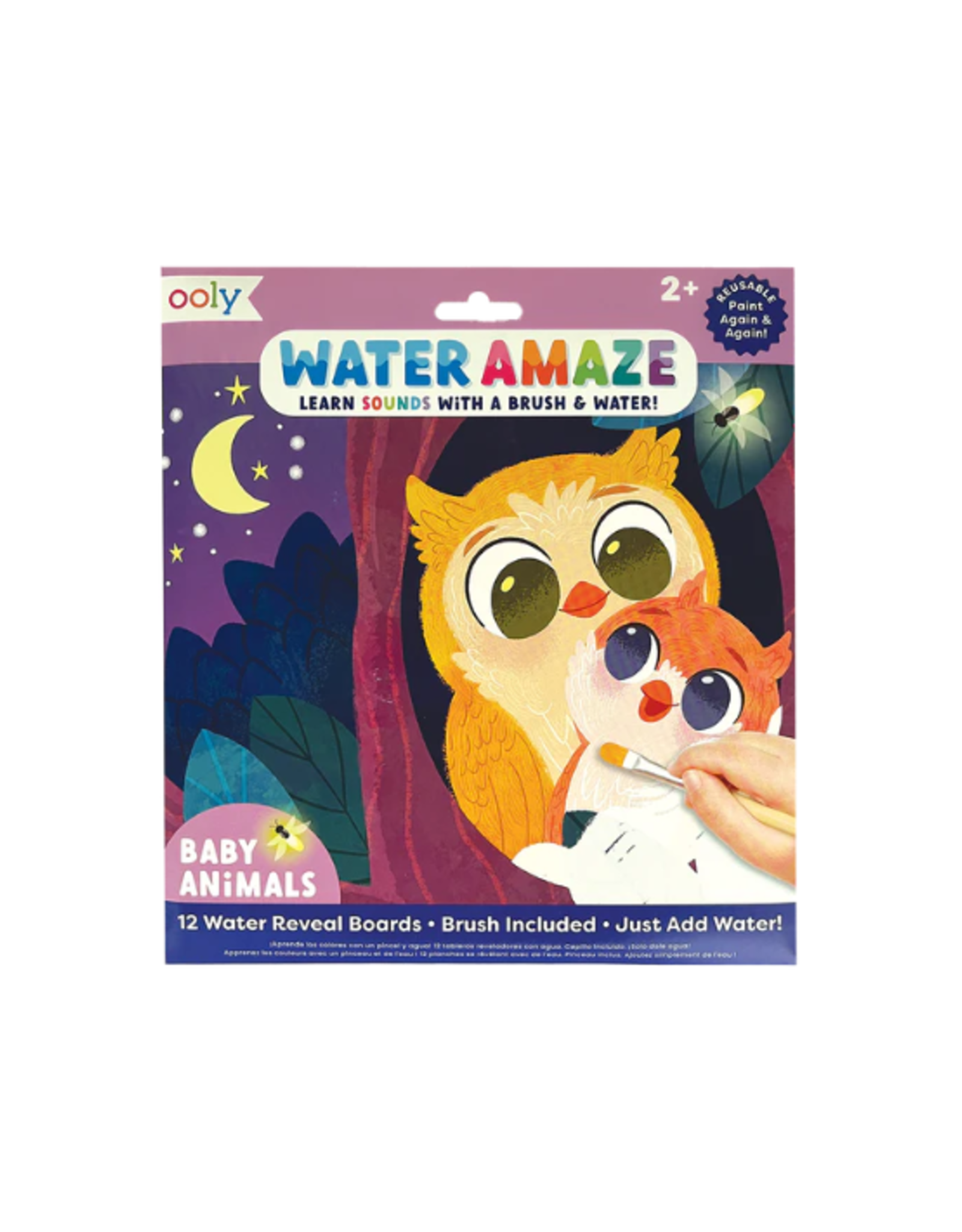 Ooly Ooly - Water Amaze Water Reveal Boards - Baby Animals