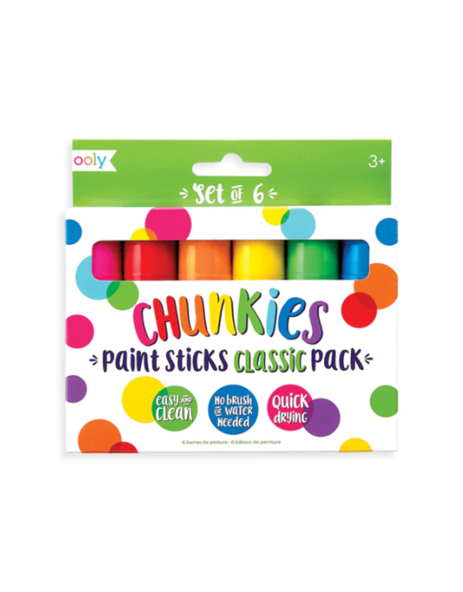 Ooly Ooly - Chunkies Paint Sticks Classic Pack Set of 6