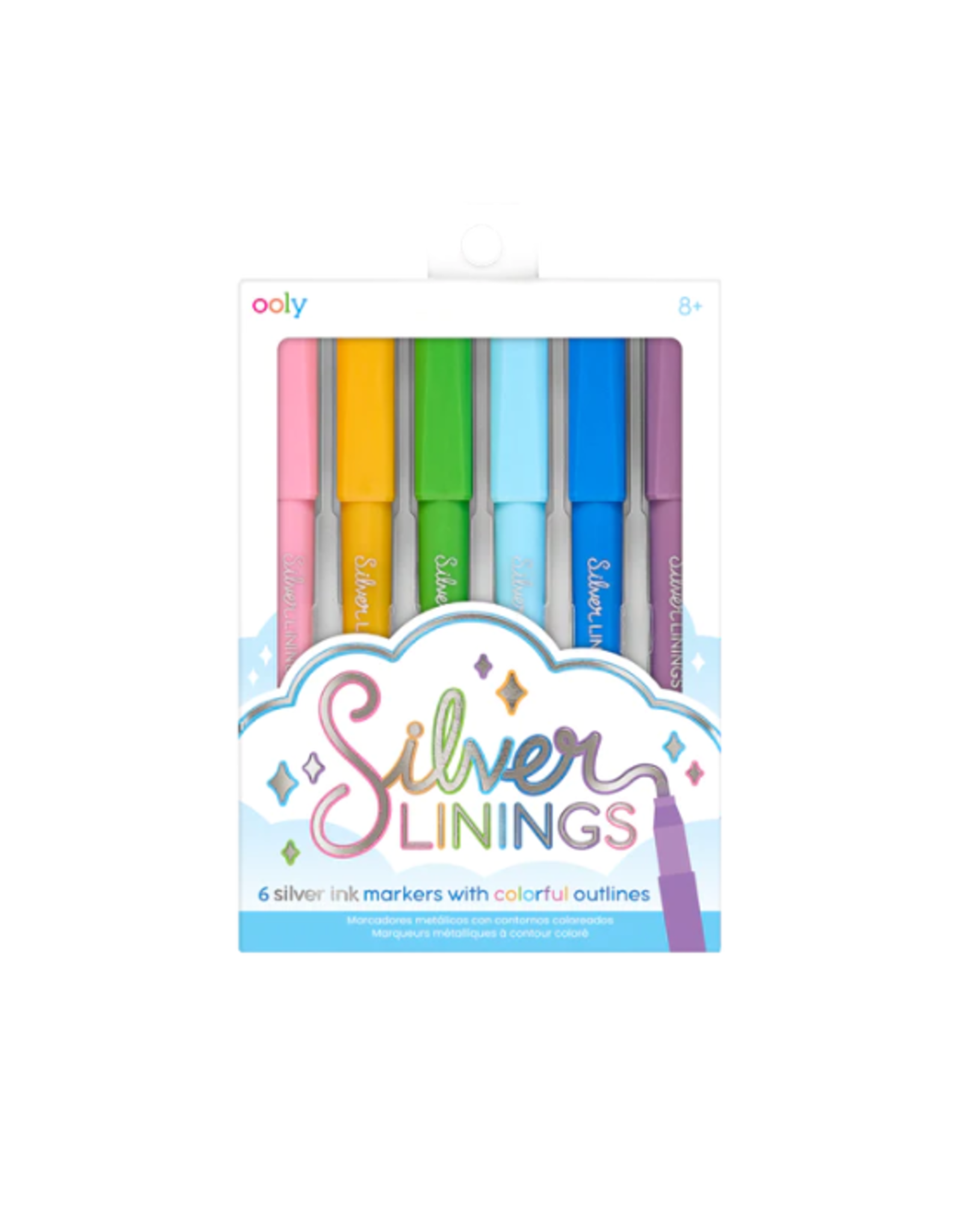 Ooly Ooly - Silver Linings Outline Markers Set of 6