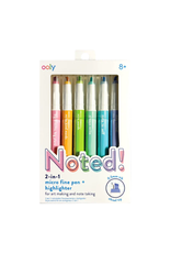 Ooly Ooly - Noted! 2-in-1 Micro Fine Tip Pen and Highlighters