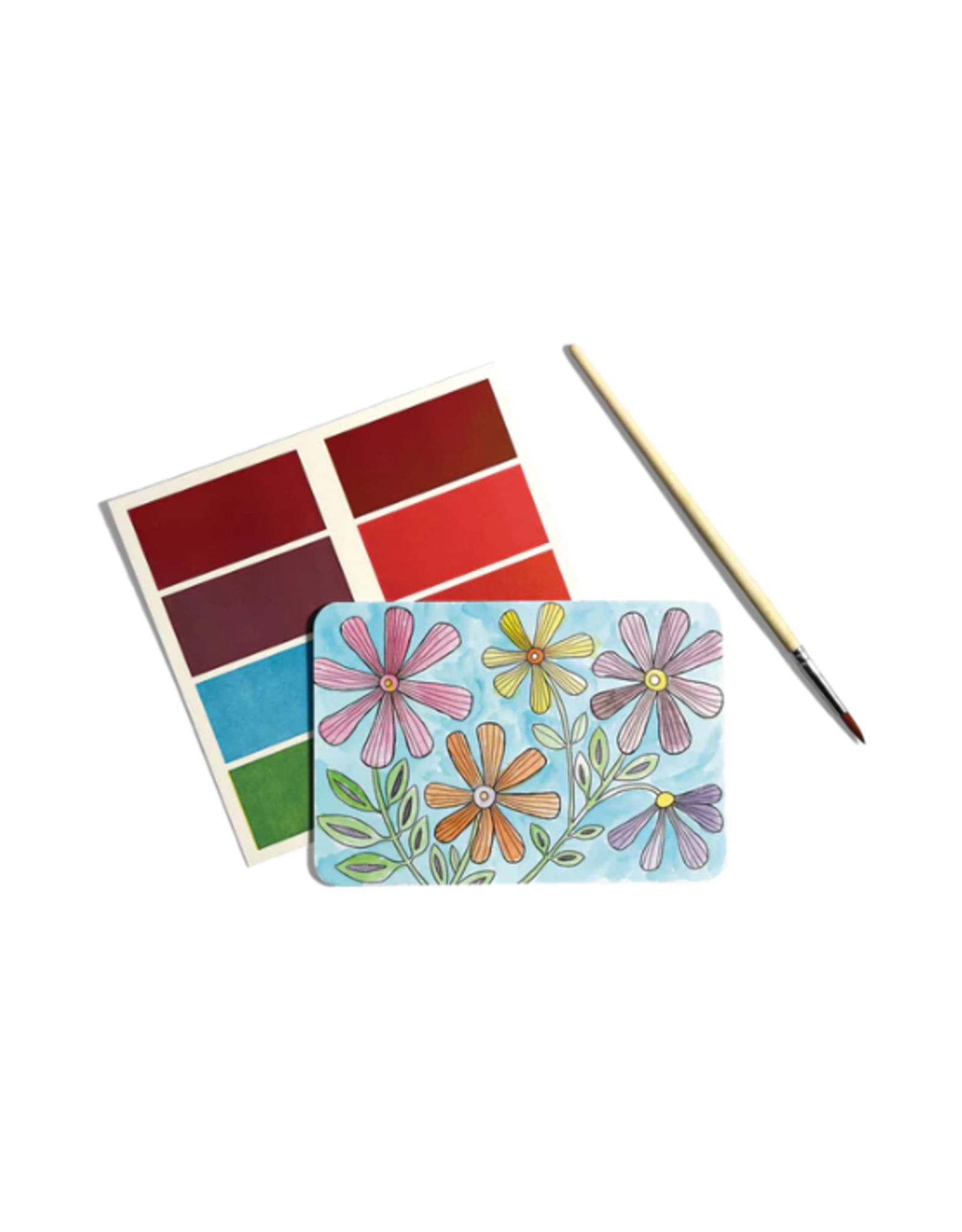 Ooly Ooly - Scenic Hues DIY Watercolor Art Kit - Flowers and Gardens