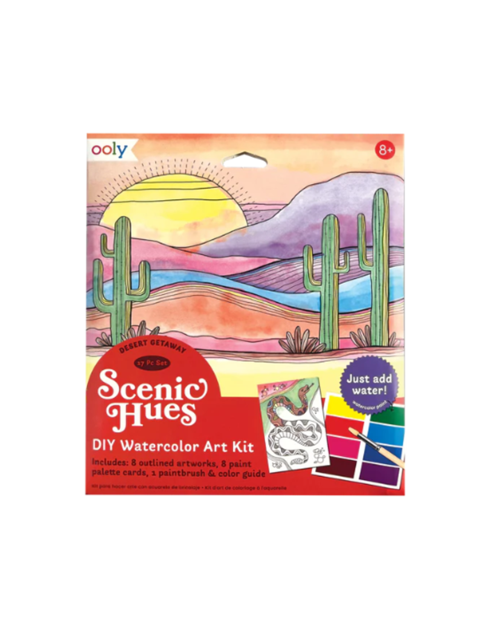 Ooly Ooly - Scenic Hues DIY Watercolor Art Kit - Desert Getaway