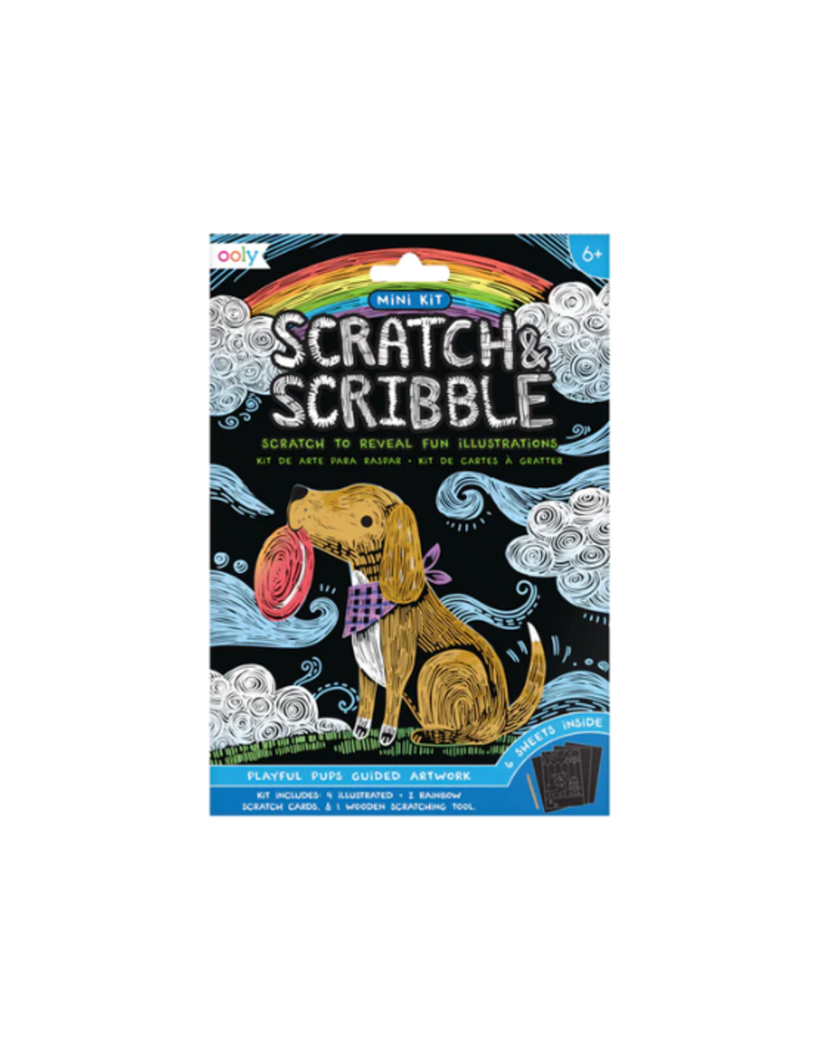 Ooly Ooly - Playful Pups Scratch and Scribble Mini Scratch Art Kit