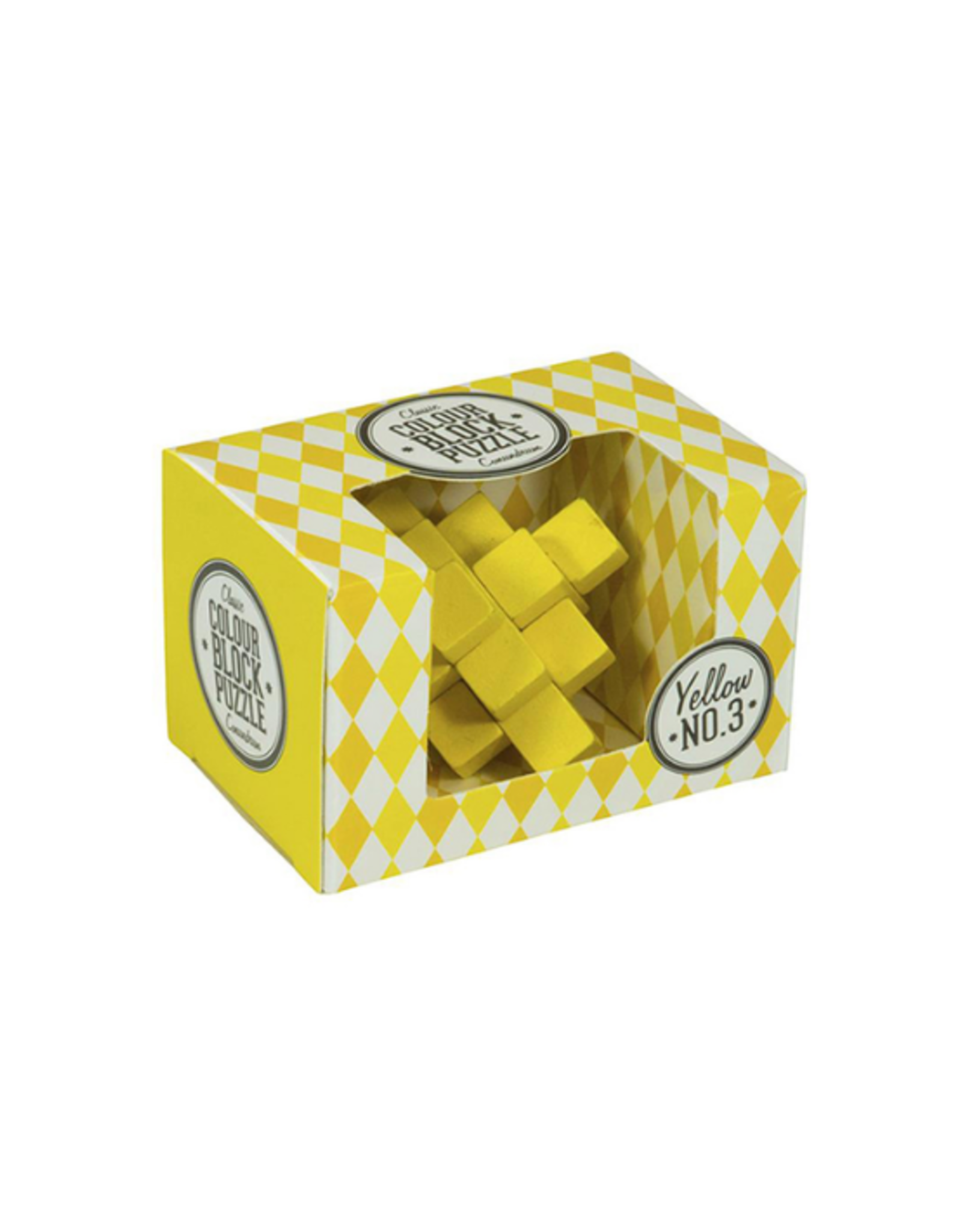 Professor Puzzle Professor Puzzle - Wood Colour Block Puzzles - Yellow No. 3