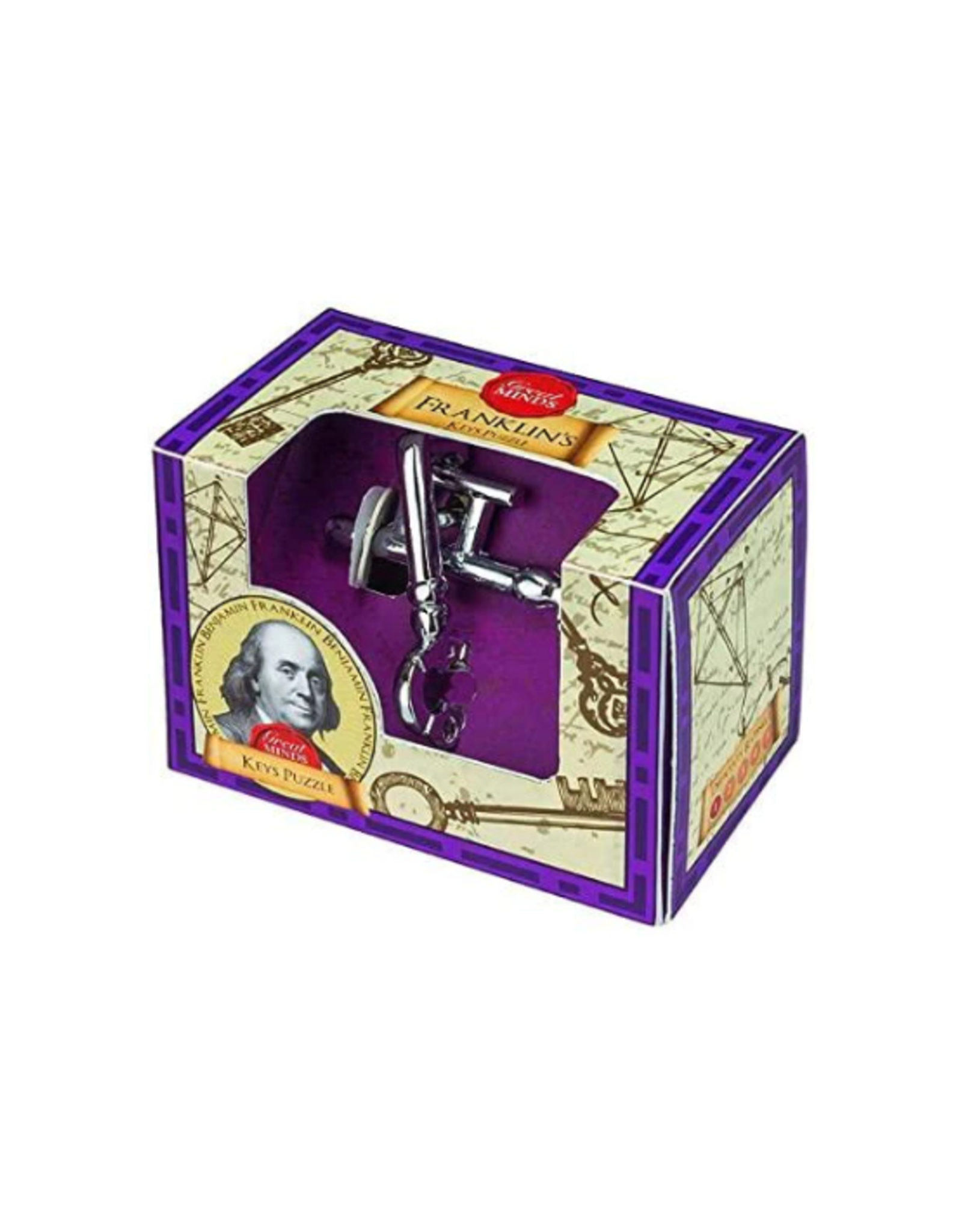 Professor Puzzle Professor Puzzle - Great Minds Metal and Wooden Puzzles - Franklin's Keys Puzzle