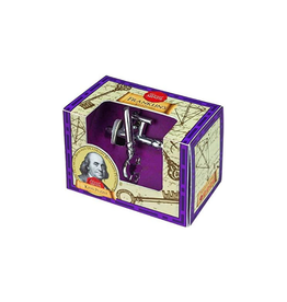 Professor Puzzle Great Minds Metal and Wooden Puzzles Franklin's Keys Puzzle