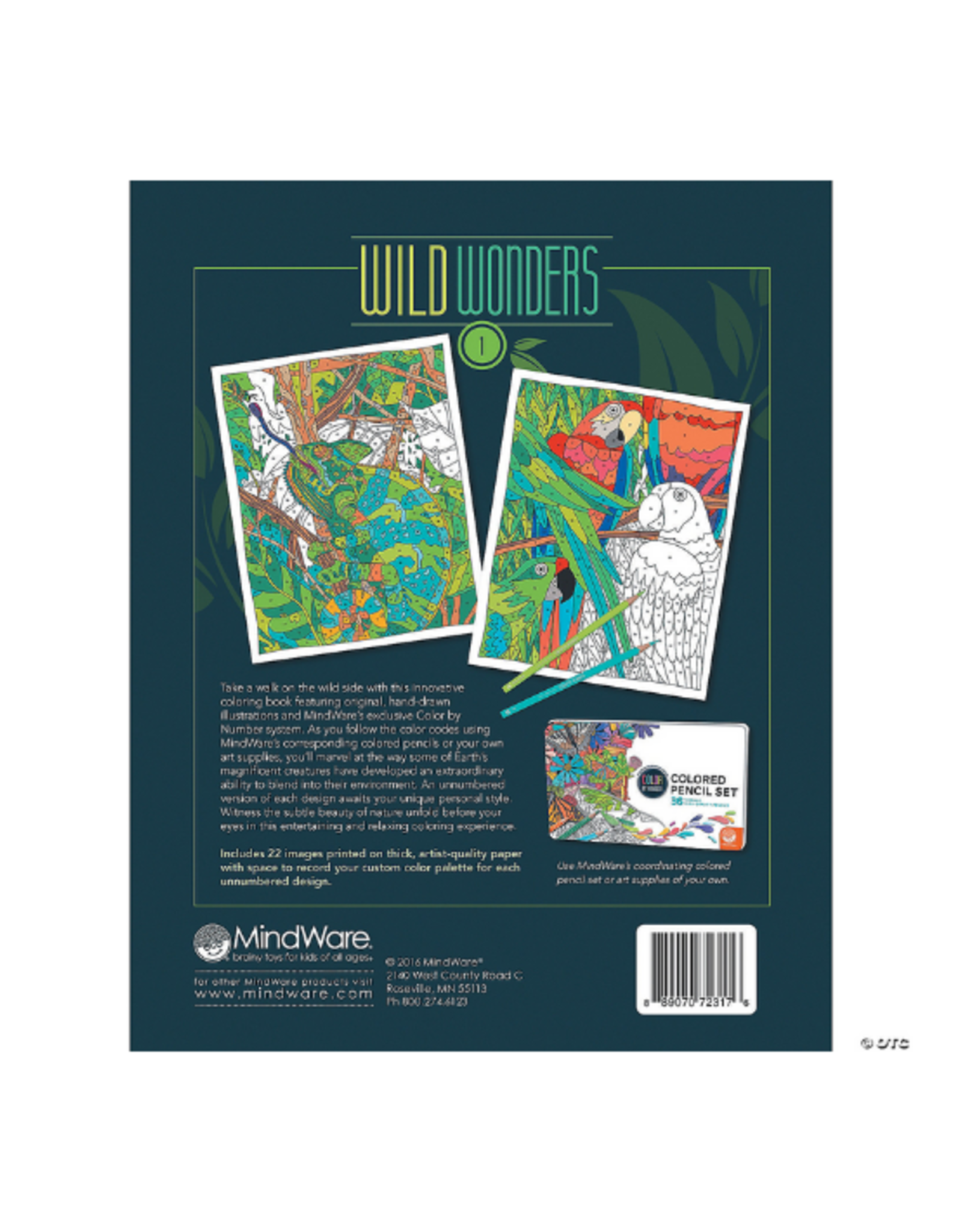 Mindware Mindware - Color by Number Wild Wonders: Book 1