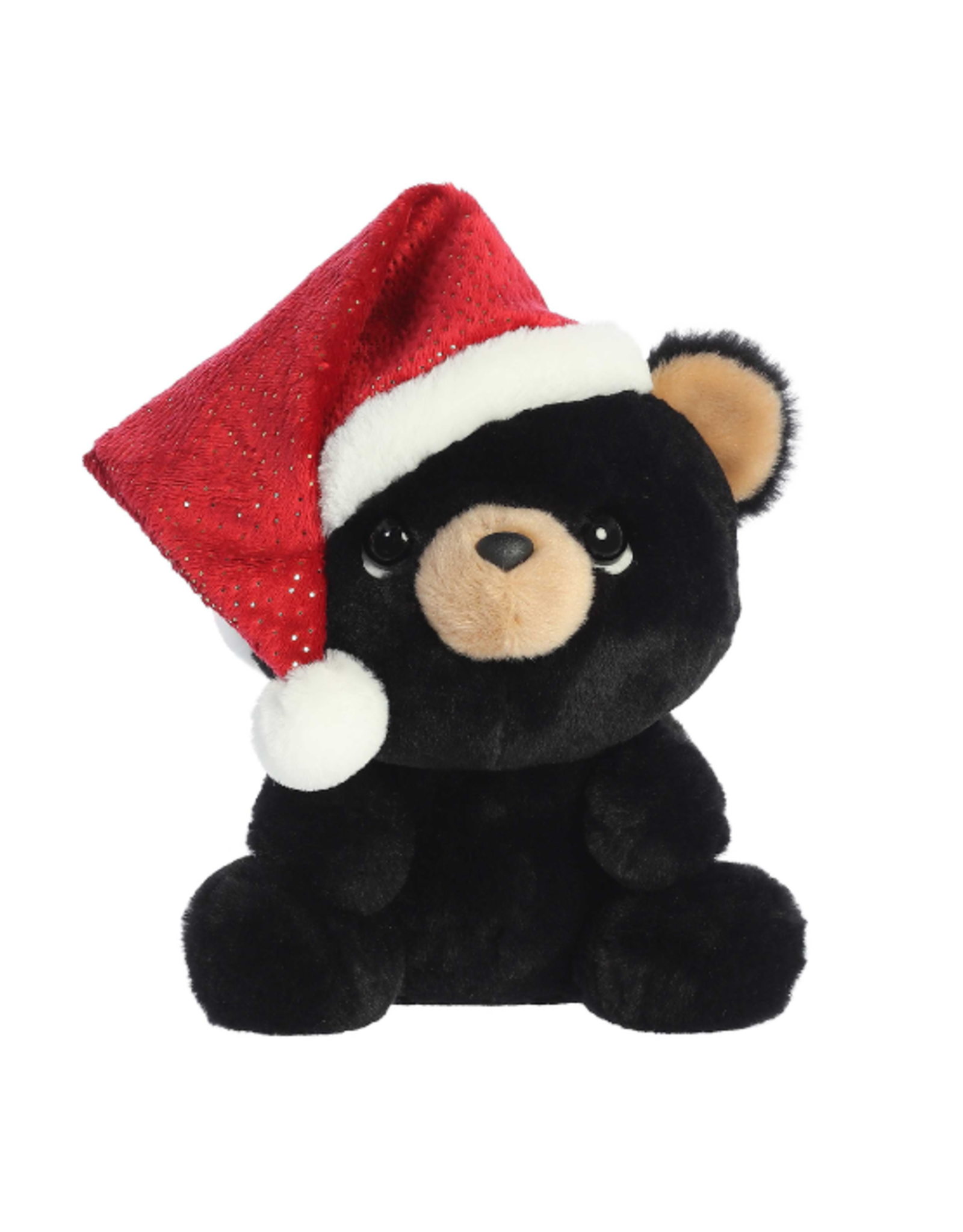 Aurora Aurora - Holiday - Oversized Santa Hats - 11" Button Black Bear™