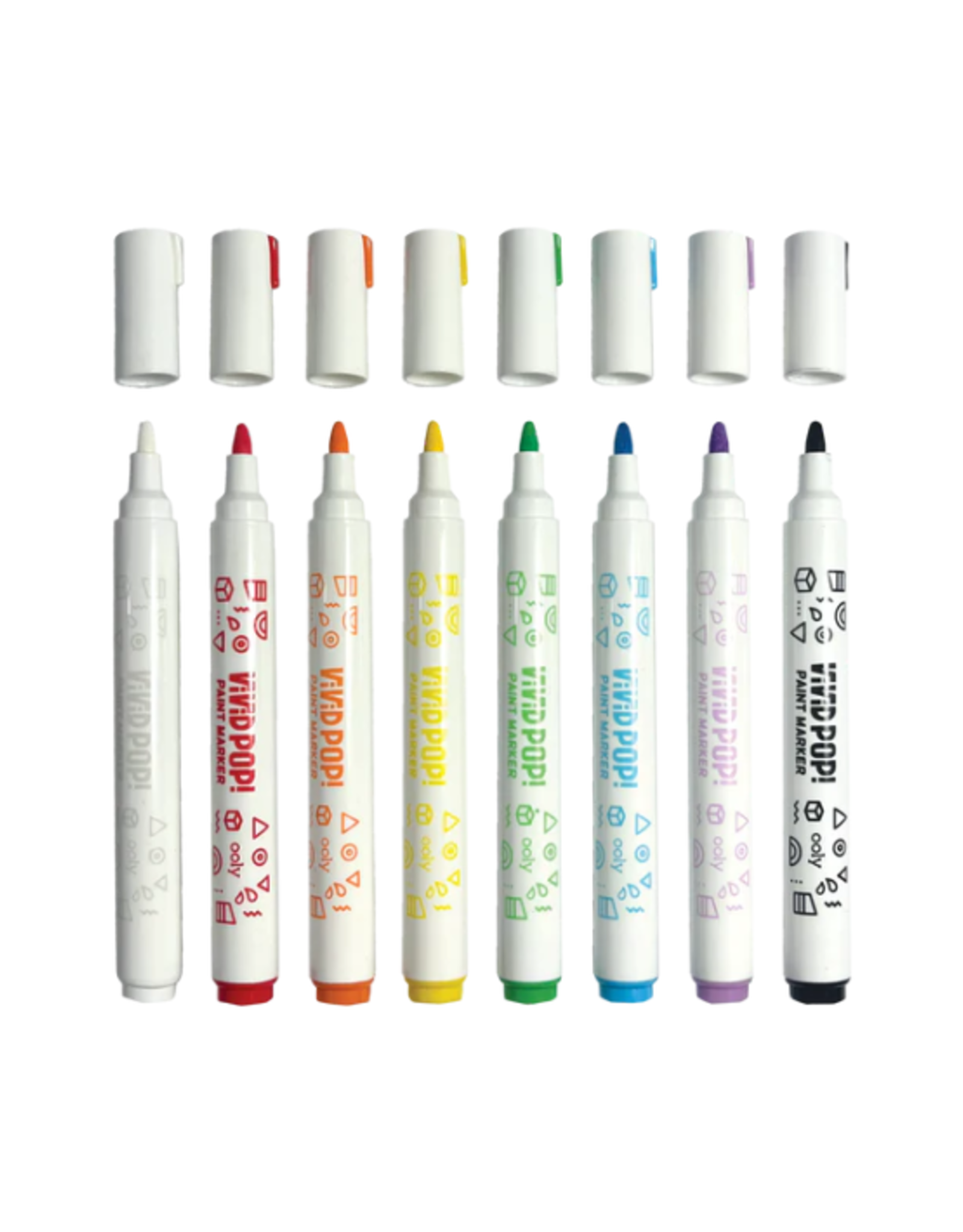 Ooly Ooly - Vivid Pop! Water Based Paint Markers Set of 8