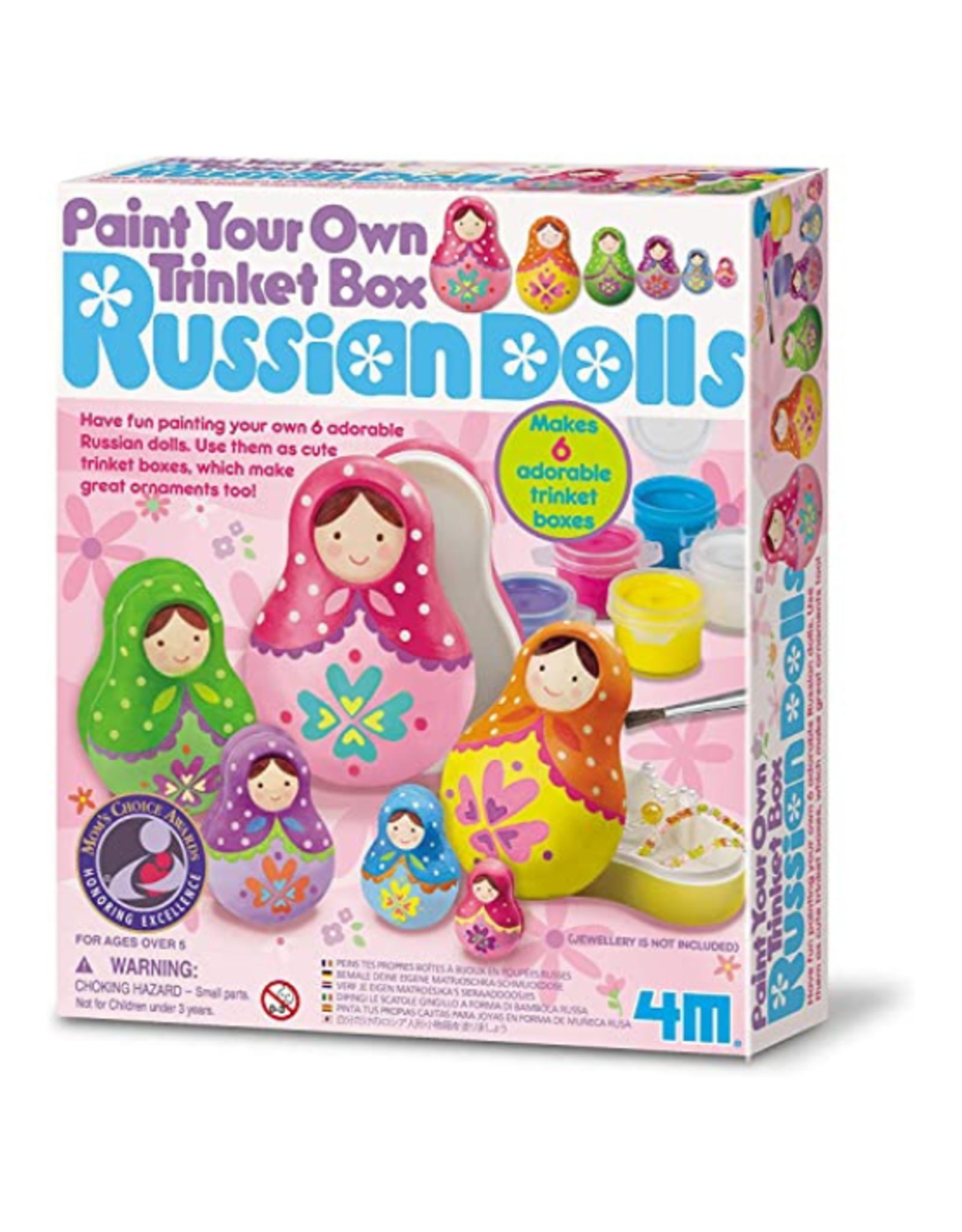 4M 4M - Paint your Own Trinket Box Russian Dolls