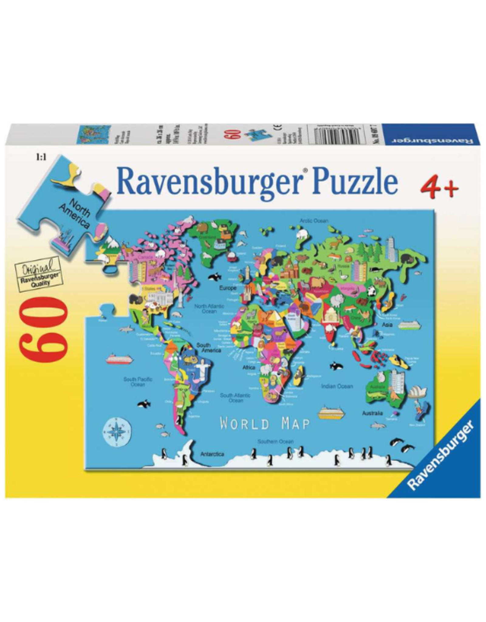 Ravensburger Ravensburger - 4+ - 60pcs - World Map