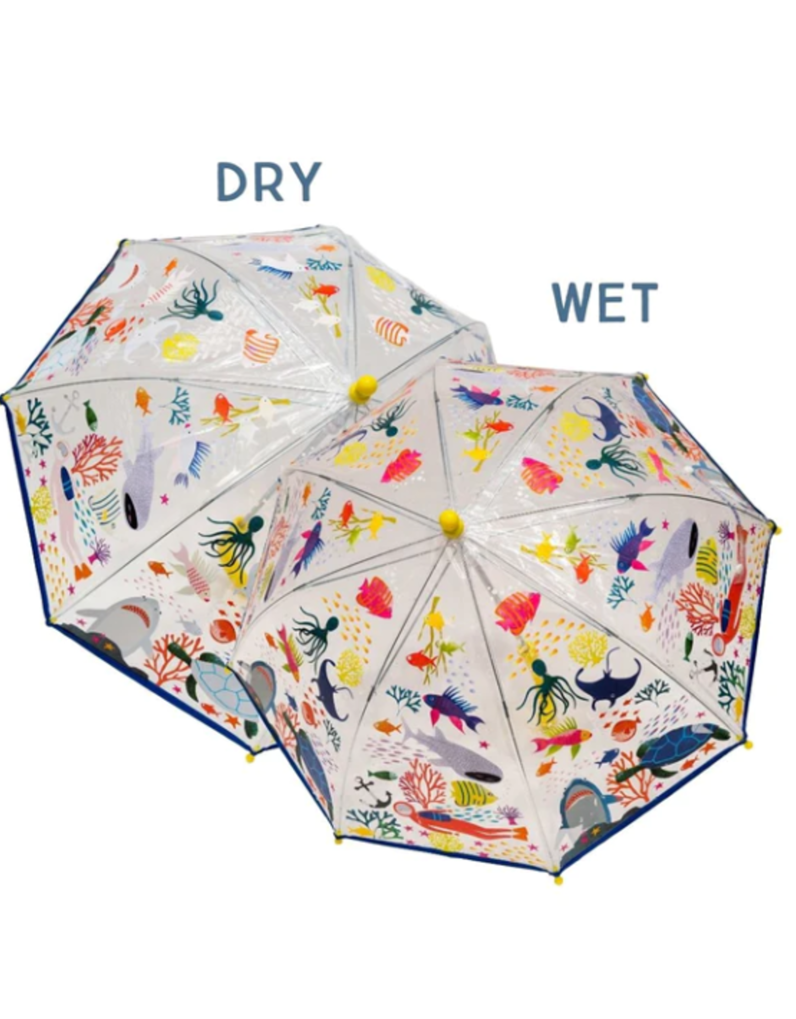 Floss & Rock Floss & Rock - Deep Sea Transparent Colour Changing Umbrella