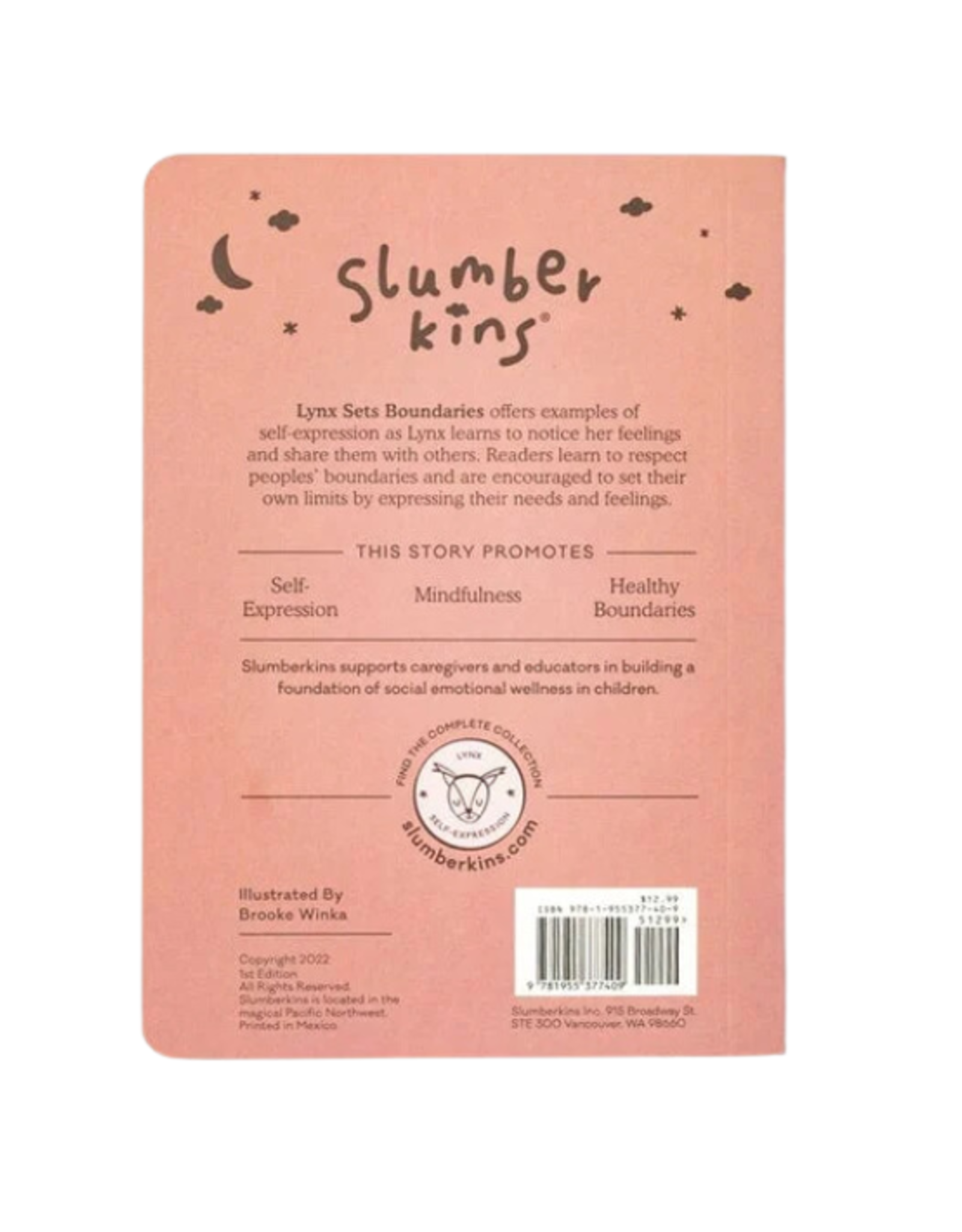 Slumberkins Slumberkins - Lynx Sets Boundaries: A Lesson in Self Expression Book