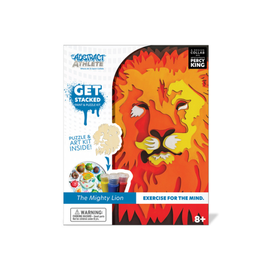 The Abstract Athlete Get Stacked Paint and Puzzle Kit Mighty Lion