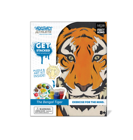 The Abstract Athlete Get Stacked Paint and Puzzle Kit Bengal Tiger