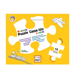 Funny Mat 12pc Washable Coloring Puzzle Vehicles