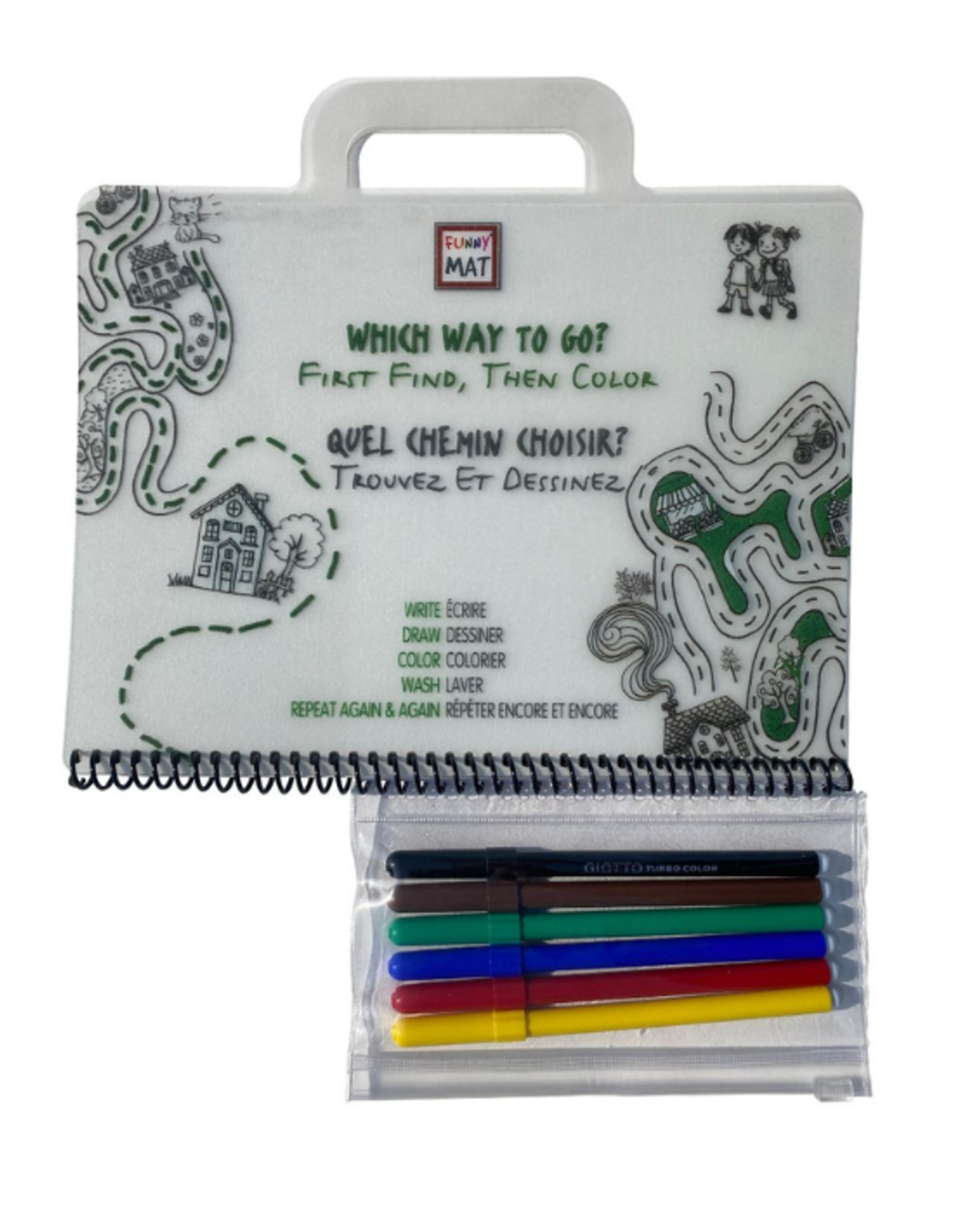 Funny Mat Funny Mat - Mini Travel Set with 6 Markers - Which Way to Go?