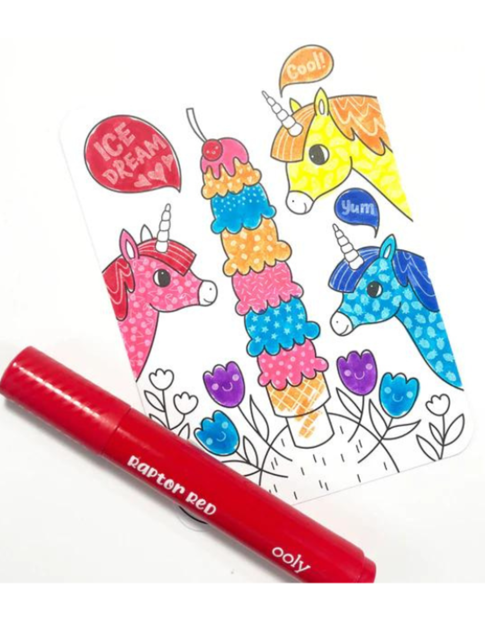 Ooly Ooly - Undercover Art Hidden Pattern Coloring Activity - Unicorn Friends