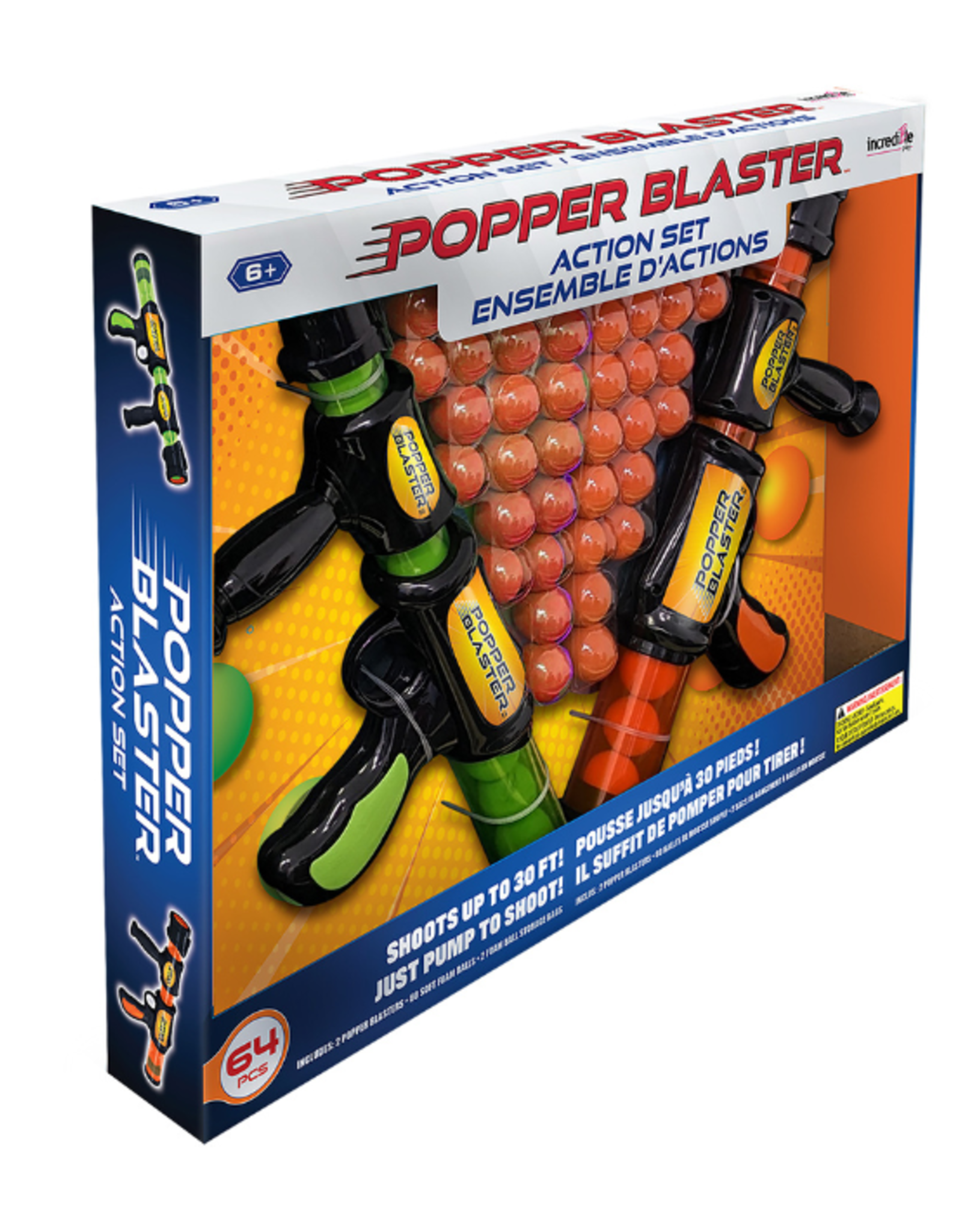 Incredible Novelties - Popper Blasters Set - 2 Guns w/60 Balls