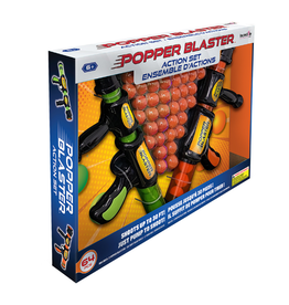 Popper Blasters Set 2 Guns w/60 Balls