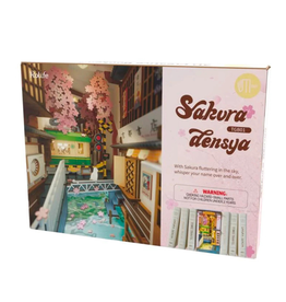 Robotime DIY Miniature Book Nook Sakura Tram