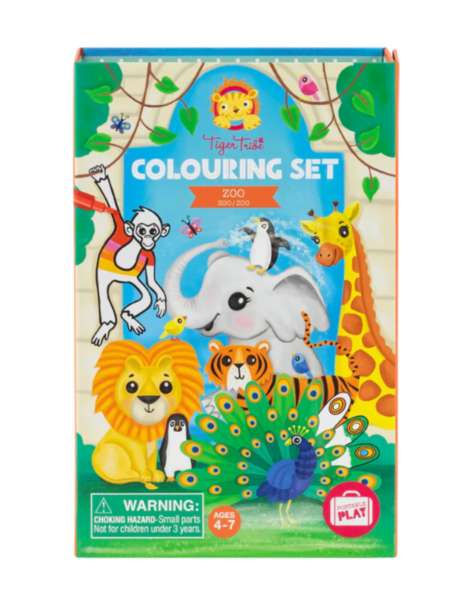 Tiger Tribe - Zoo Colouring Set