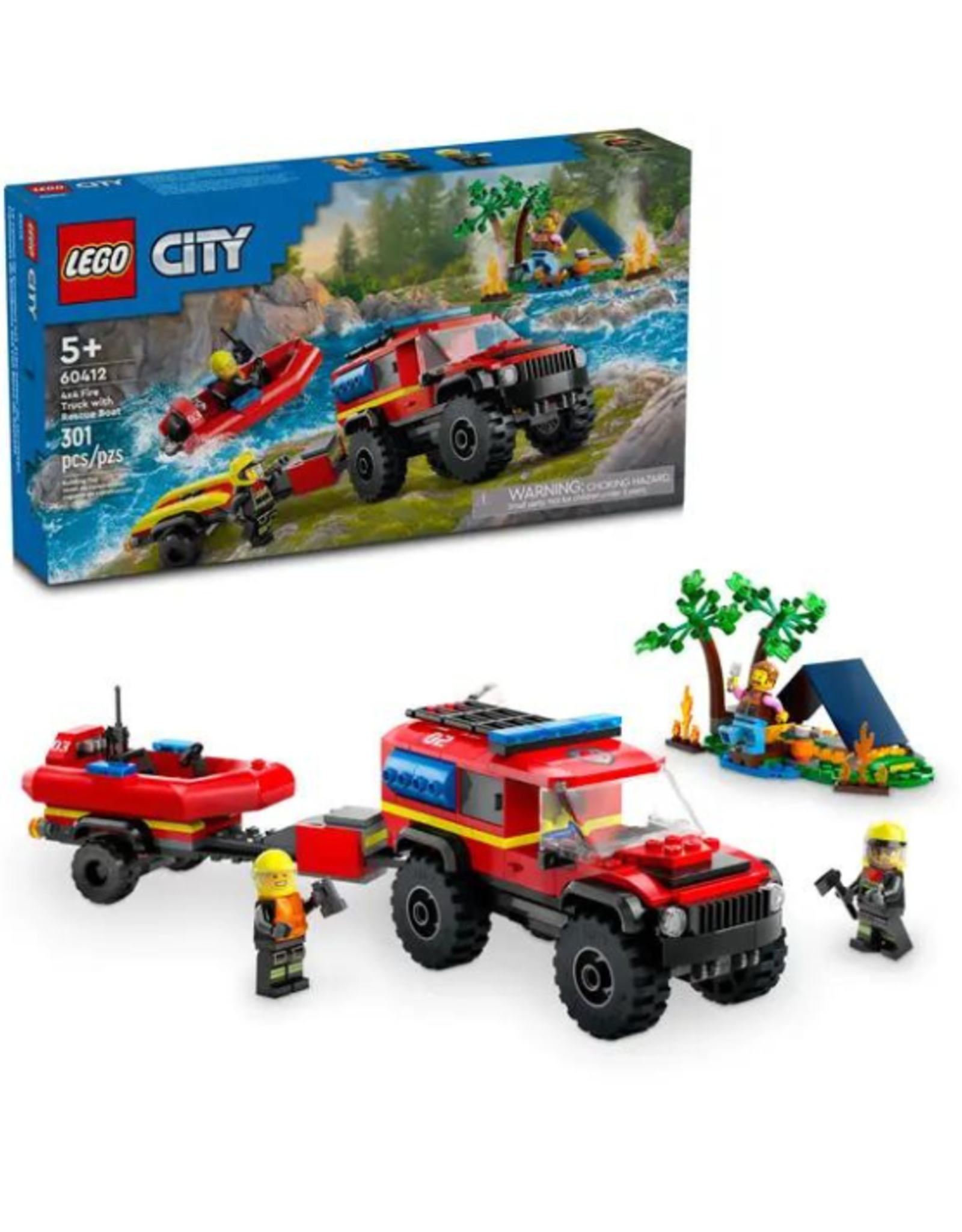 Lego Lego - City - 60412 - 4x4 Fire Truck with Rescue Boat