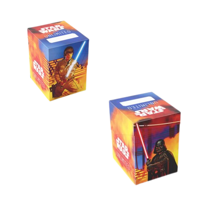 Gamegenic Star Wars: Unlimited Soft Crate Deck Box - Luke & Vader Edition For Card Storage