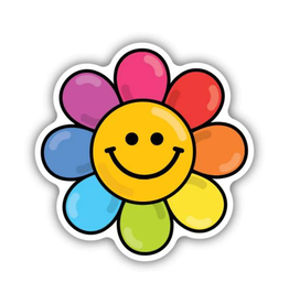 Stickers Northwest Inc. Rainbow Flower Smiley Face Sticker