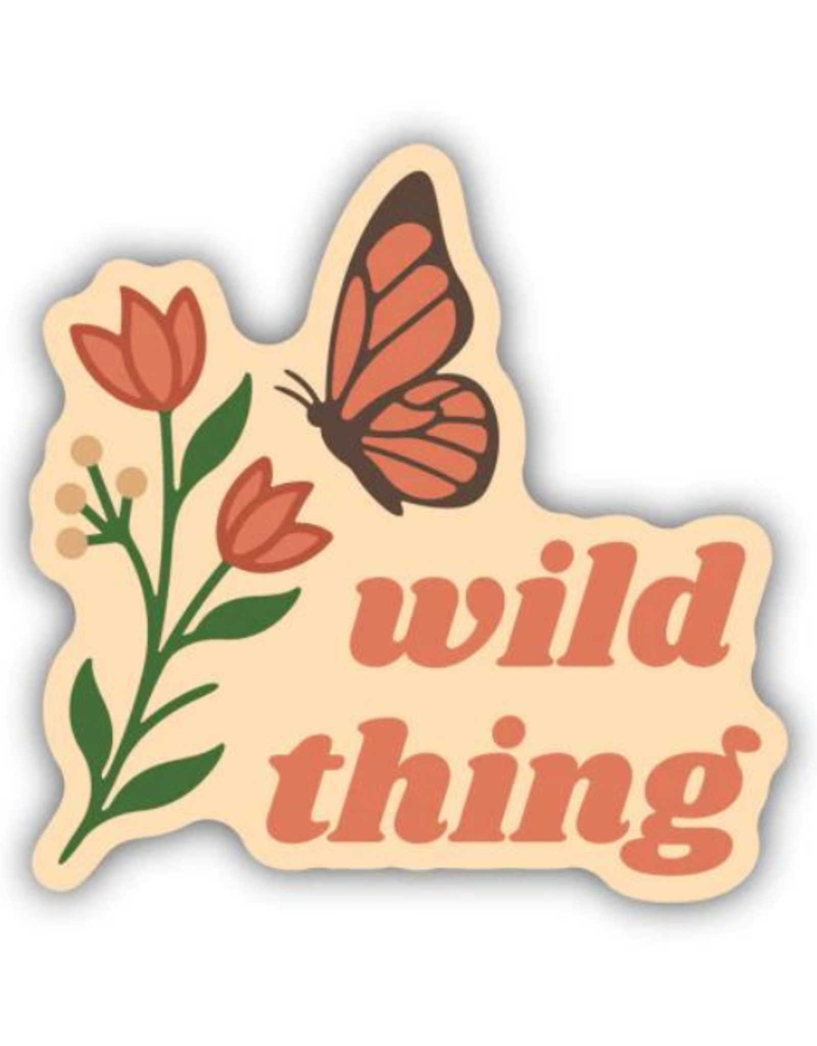 Stickers Northwest Inc. Stickers Northwest Inc - Wild Thing Flower With Butterfly Sticker
