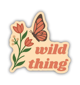 Stickers Northwest Inc. Wild Thing Flower With Butterfly Sticker
