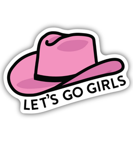Stickers Northwest Inc. Lets Go Girls Pink Hat Sticker