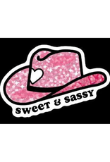 Stickers Northwest Inc. Stickers Northwest Inc - Sweet and Sassy Sparkly Pink Hat Sticker