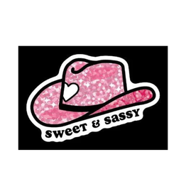 Stickers Northwest Inc. Sweet and Sassy Sparkly Pink Hat Sticker
