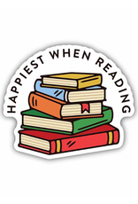 Stickers Northwest Inc. Stickers Northwest - Happiest When Reading Book Stack