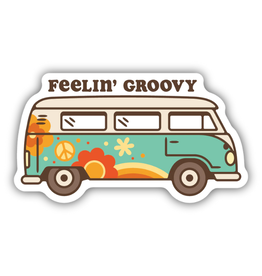 Stickers Northwest Inc. Feelin Groovy Hippie Van Sticker