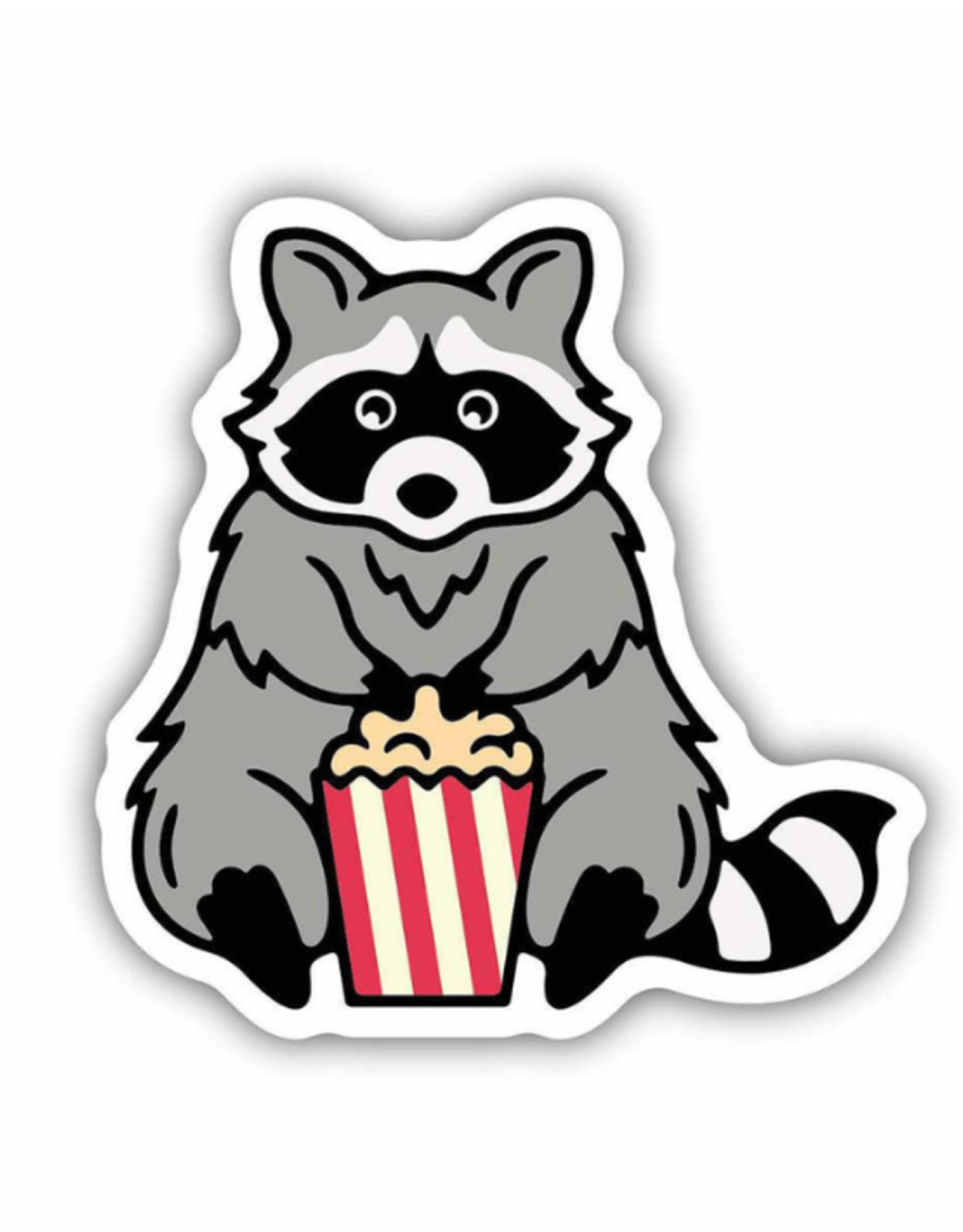 Stickers Northwest Inc. Stickers Northwest Inc. - Racoon with Popcorn Sticker