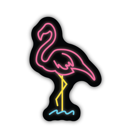 Stickers Northwest Inc. Neon Flamingo Sticker