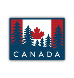 Stickers Northwest Inc. CA Flag Trees Canada Sticker