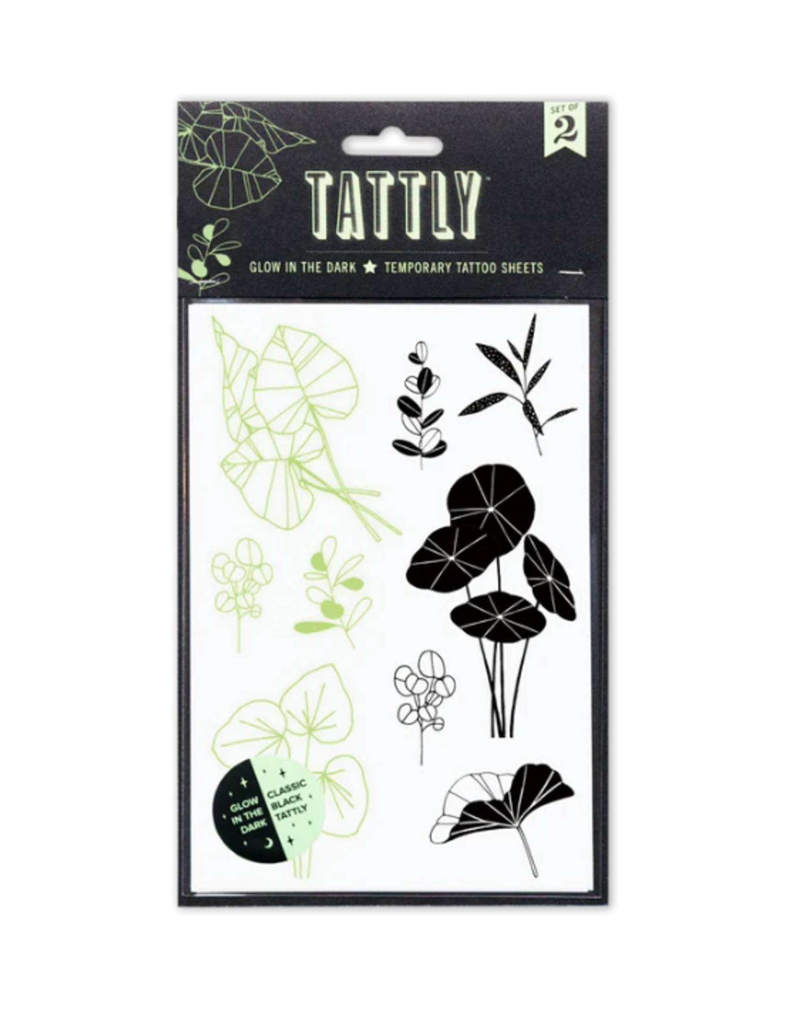 Tattly Tattly - Glowing Garden Tattoo Sheet (Glow in the Dark)