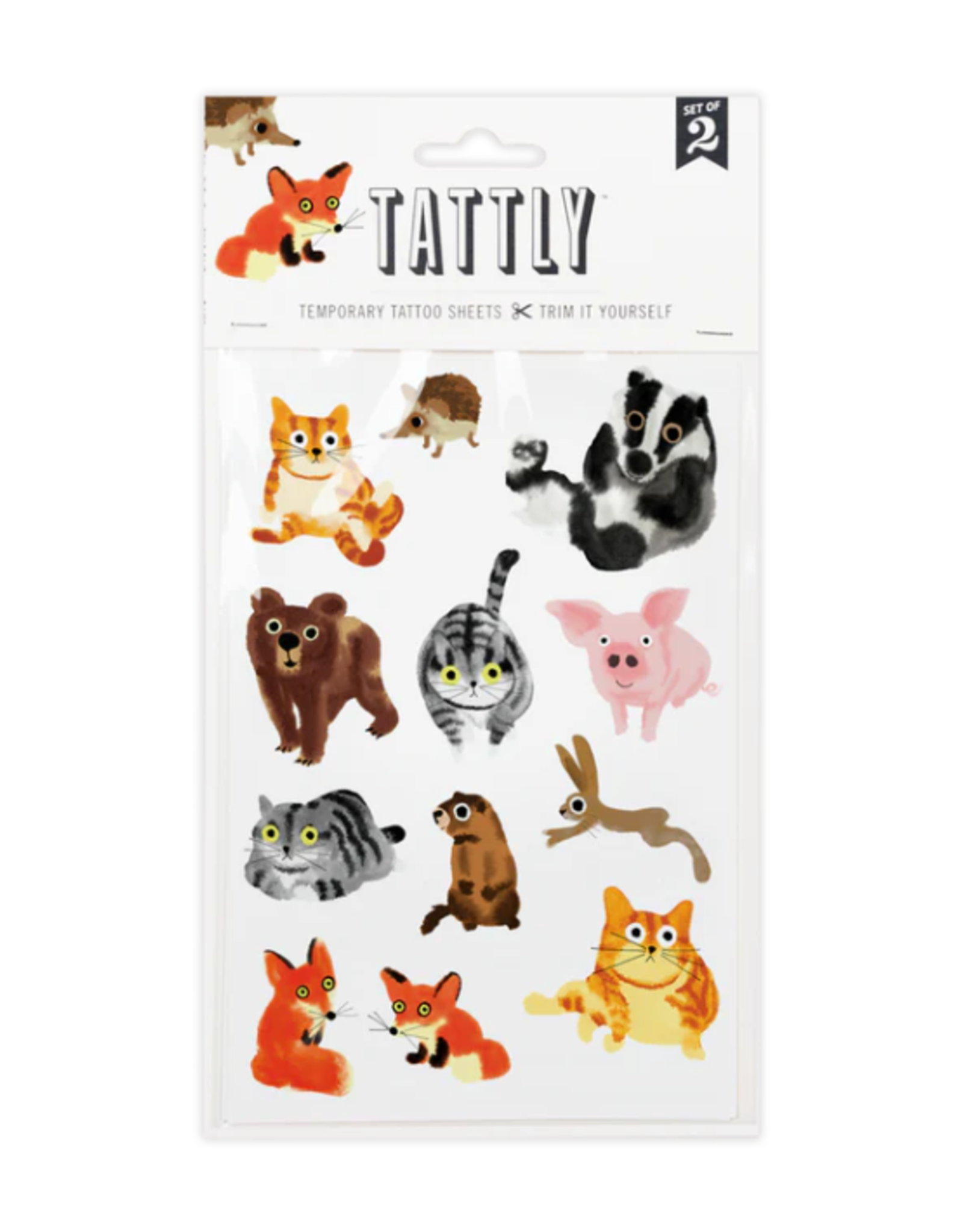 Tattly Tattly - Furry Friends Tattoo Sheet