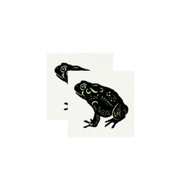 Tattly Speckled Foil Frog Tattoo Pair (Metallic)