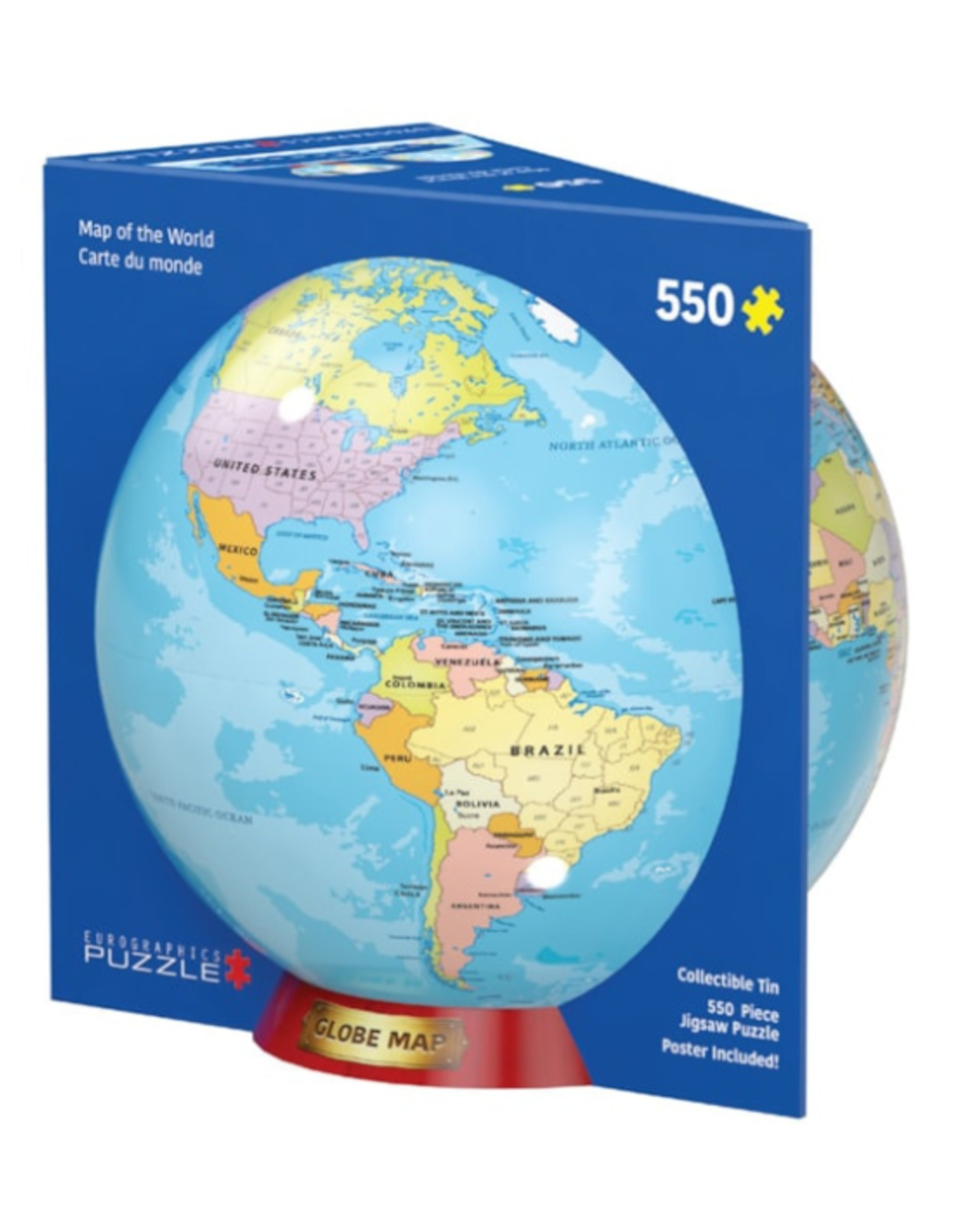 Eurographics - 550pcs - Map of the World Tin
