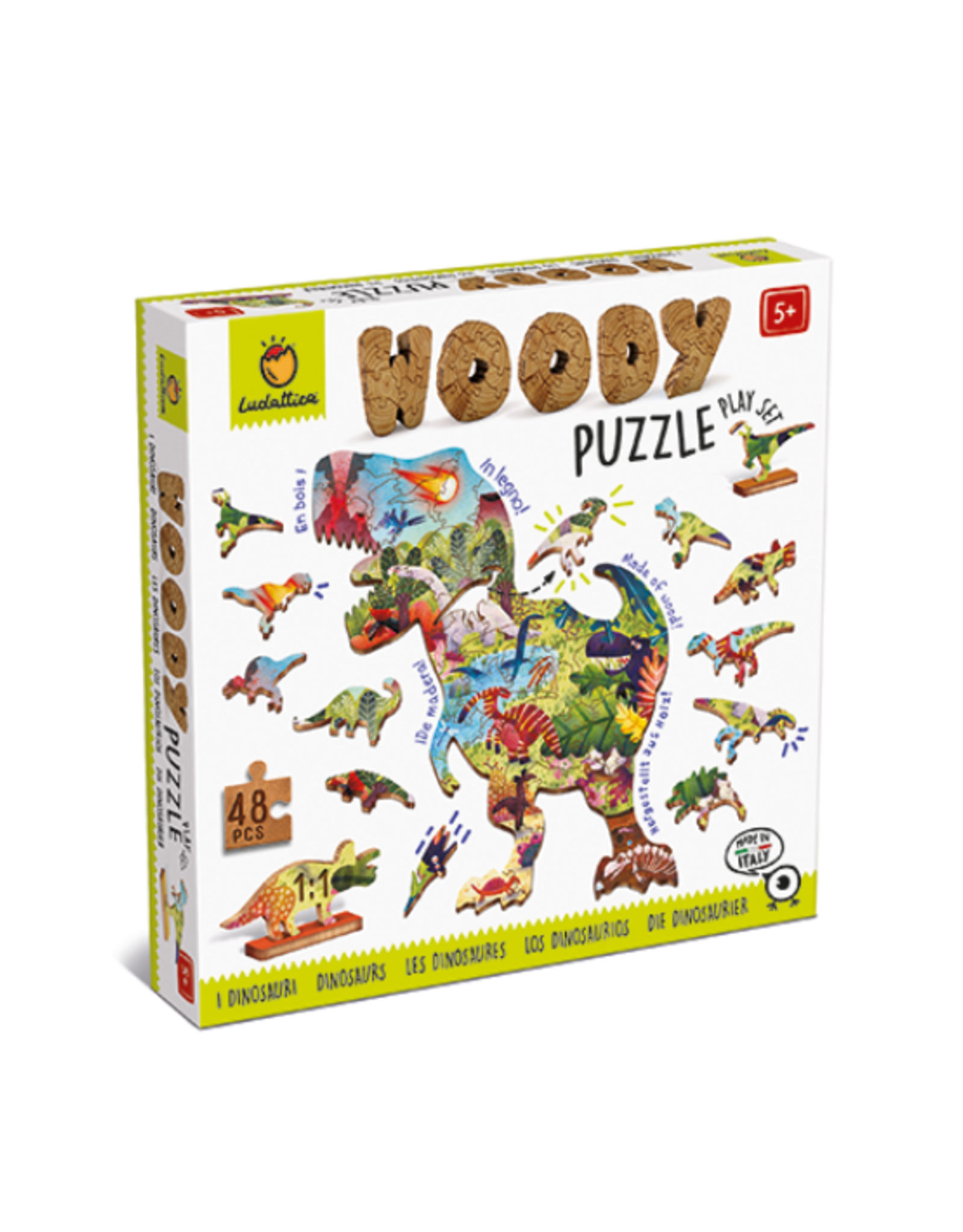 Ludattica Ludattica - Dinosaurs Woody Puzzle